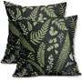 Imagem de Capas de Travesseiro Sorfbliss Sage Green Leaf 50x50cm - Conjunto com 2 Unidades