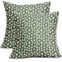 Imagem de Capas de travesseiro Sweetshow Sage Green Cream 60x60cm Conjunto de 2