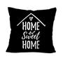 Imagem de Capas para Almofada Fé / Home Sweet Home (kit com 2 capas - preta)  + Almofada Nó (Branca)