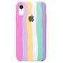 Imagem de Capinha Capa Case Compatível Com iPhone Aveludada Arco Iris
