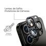 Imagem de Capinha Compatível com iPhone 13 Silicone Vidro Fosco com Proteção Camera Lentes de Safira
