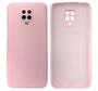 Imagem de Capinha de Silicone Compativel com Xiaomi Redmi Note 9s - Rosa / Capa Lisa Colorida Aveludada Protege Lentes Camera