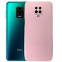 Imagem de Capinha de Silicone Compativel com Xiaomi Redmi Note 9s - Rosa / Capa Lisa Colorida Aveludada Protege Lentes Camera