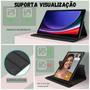 Imagem de Capinha Giratória Para Tablet Samsung S9 Fe+ 12.4 X610 X616