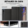 Imagem de Capinha Tpu Auto Sleep Para Galaxy Tab S7+ T796 + Pel. Vidro