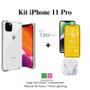 Imagem de Capinha Transparente + Película de Cerâmica Fosca + Fone de Ouvido com Fio para Iphone 11 Pro