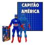 Imagem de Capitão América Boneco Brinquedo Articulado Vingador Grande