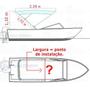 Imagem de Capota Toldo Nautico 3 Arcos 2,35m Comprimento P/ Lanchas, Barcos de Aluminio e Botes