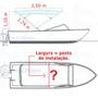 Imagem de Capota Toldo Nautico 4 Arcos 2,5 m Comprimento Estrutura Reforçada P/ Lanchas, Barcos de Aluminio e Botes