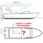 Imagem de Capota Toldo Nautico 4 Arcos 4m Comprimento Estrutura Reforçada P/ Lanchas, Barcos de Aluminio e Botes