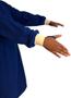 Imagem de Capote cirúrgico com transpasse opa em brim pesado 100% algodão manga longa punho e dedeira