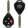 Imagem de Carcaça Chave Original Corolla Hilux Sw4 2006 07 08 09 10 11 12 13 14 2015 + Logo Emblema e Lamina