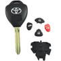 Imagem de Carcaça Chave Original Corolla Hilux Sw4 2006 07 08 09 10 11 12 13 14 2015 + Logo Emblema e Lamina