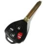 Imagem de Carcaça Chave Original Corolla Hilux Sw4 2006 07 08 09 10 11 12 13 14 2015 + Logo Emblema e Lamina