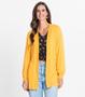 Imagem de Cardigan Feminino Em Visco Tricot Rovitex Amarelo