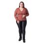 Imagem de Cardigan Feminino Facinelli Plus Size 658094 Marrom