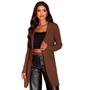 Imagem de Cardigan Modal Trico Blazer Casaco Blusa Feminina Com Manga Parka Confortavel Kimono Sueter Blogueira Inverno Estiloso