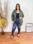 Imagem de Cardigan Plus Size Assimétrico Verde