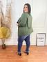 Imagem de Cardigan Plus Size Assimétrico Verde