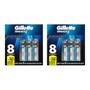 Imagem de Carga Barbeador Mach3 Tradicional Com 8Un - Kit Com 2Un
