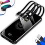 Imagem de Carregador 10000mah Com 4 Cabos E Carregamento Sem Fio led Cor Preto