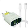 Imagem de Carregador 4.1 Turbo Duas Portas Usb Com Cabo 01 Metro IOS