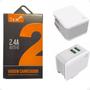 Imagem de Carregador Adaptador Universal Duplo Rápido De Viagem Com 2 Saida Usb 2.4 A Para Celular JSX-A2203