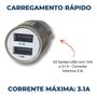 Imagem de Carregador Adaptador Usb Veicular Universal 12v Carga Rápida