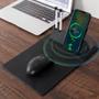 Imagem de Carregador celular inducao sem fio escritorio 3 em 1 mousepad wireless base mouse pad gamer compativel universal fonte p