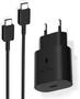 Imagem de Carregador COM CABO Tipo C 25W para Samsung 3A Fast Charge Preto Original Compatível com S21 FE S22 PLUS S23 S24 ULTRA