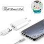 Imagem de Carregador Completo Compativel P/ iPhone 5 6 7 8 X 11 Cabo Usb Lightning + Tomada Fonte Carga Rápida