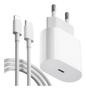 Imagem de Carregador Completo Usb-C 20W Turbo Compatível 11-12-13-14 - Adaptador Tomada Turbo todos modelos + Cabo Lightning Tipo-C