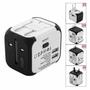 Imagem de Carregador Conversor Tomada Universal Bi-volt Dual Usb  - Branco