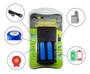 Imagem de Carregador de Bateria + 2 Baterias 18650 3.7V 3800 mah Recarregavel Microfone Lanterna