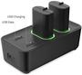 Imagem de Carregador De Bateria Duplo Compatível Com Xbox Series ou Xbox One C/ 2 Baterias Recarregáveis