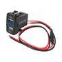 Imagem de Carregador de Carro Duplo USB com QC 4.2A e Voltímetro - 12-24V