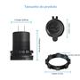 Imagem de Carregador de Carro e Motocicleta 12V/24V - 3 Portas USB, USB-C PD Duplo e QC 3.0 com Voltímetro