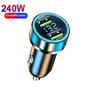 Imagem de Carregador de Carro USB Duplo 240W/120W - Carregamento Rápido com Display Digital