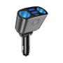 Imagem de Carregador de Carro USB Duplo com PD, QC3.0 e Display Digital - 4.8A