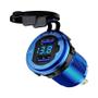 Imagem de Carregador de Carro USB Duplo QC3.0 com Display LED - Alumínio - 12V/24V