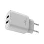 Imagem de Carregador de celular 2 usb-c branco cm-109c 2.4a maketech