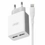 Imagem de Carregador de celular 3.1A com 2 portas USB Lightning 1m KNUP (KP-IC021/I)