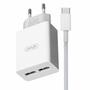 Imagem de Carregador de celular 3.1A com 2 portas USB Type-C 1m KNUP (KP-IC021/C)
