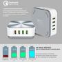 Imagem de Carregador De Mesa Hub Com 8 Portas USB E Carregamento Rápido Qualcomm-3.0 A8101