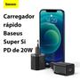 Imagem de Carregador De Parede Baseus Usb-c Super Si Qc Pd 3.0 20w