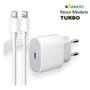 Imagem de Carregador De Parede Turbo 20w Cabo Lightning Tipo C Cor Branco Compativel Iphon XR Inova Electronic Original