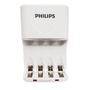Carregador de Pilhas Philips com 4 Pilhas Aa Recarregáveis 2450 mAh SCB2445NB Bivolt Branco Imagem de Carregador de Pilhas Philips com 4 Pilhas Aa Recarregáveis 2450 mAh SCB2445NB Bivolt Branco