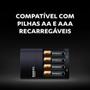 Imagem de Carregador de Pilhas Recarregáveis Duracell AA/AAA com 4 Pilhas AA Recarregáveis