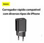 Imagem de Carregador de Tomada Quick Charge 20W COMPATIVEL COM Iphone 12 Pro Baseus