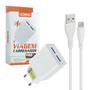 Imagem de Carregador de tomada Turbo 2 Usb 5.1A com Cabo Tipo C Lelong 282FC